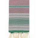 Fouta arabesque vert et gris