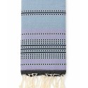 Fouta arabesque bleu et lavande