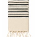 Fouta arabesque crème et noir