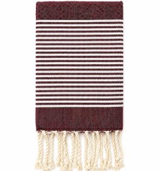 Lot de 10 serviettes de table rouge bordeaux