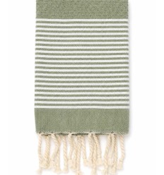 Lot de 10 serviettes de table vert sauge