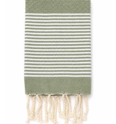 Lot de 10 serviettes de table vert sauge