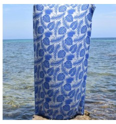 Fouta Amazon bleu et gris clair