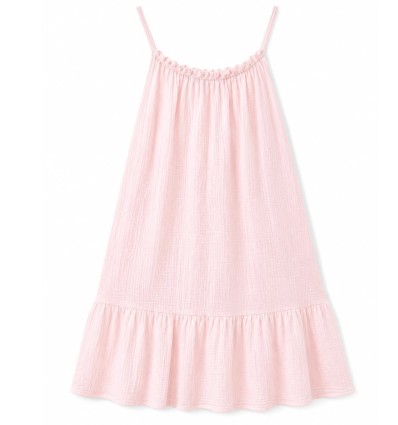 Robe de plage rose poudré - Robe de plage en coton