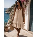 Sand beige beach dress