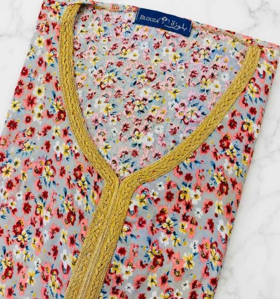 Robe caftan fleurie - Robe de plage