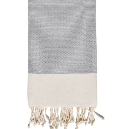 Fouta PIQUE-PIQUE gris