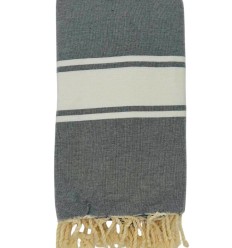 Grande fouta gris foncé