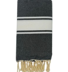 Grande fouta gris noir