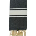 Grande fouta gris noir