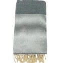 Grande fouta nid d'abeille gris fer