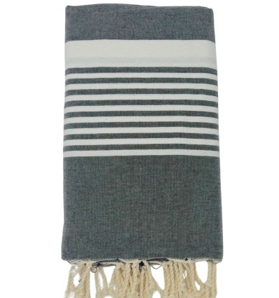Fouta couple arthur gris fer