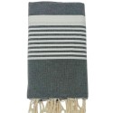 Fouta couple arthur gris fer