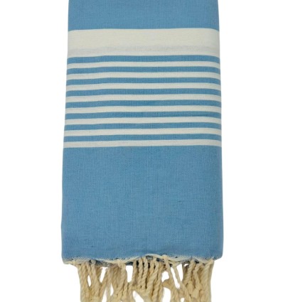 Fouta couple arthur bleu ciel