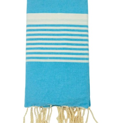 Fouta couple arthur bleu azur clair