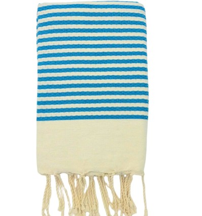 Fouta zèbre bleu moyen