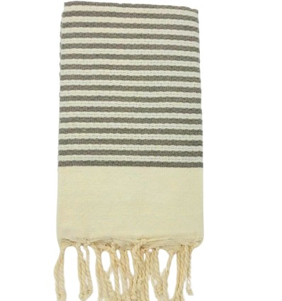 Fouta zèbre taupe