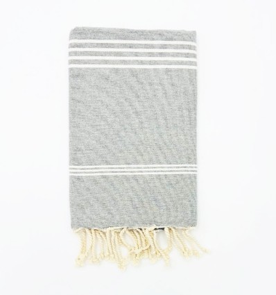 Fouta Mykonos gris clair