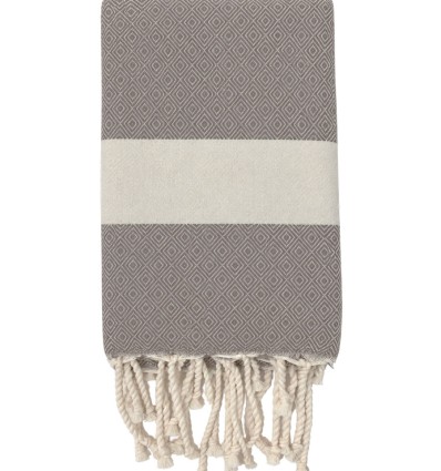 Fouta Diamant taupe