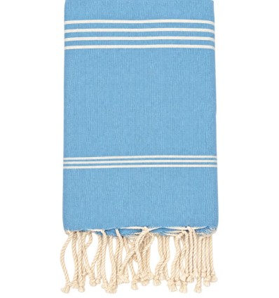 Fouta Mykonos bleu azur