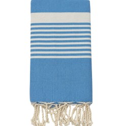 Fouta arthur bleu roi clair avec rayures