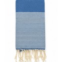 Fouta nid d'abeile bleu roi