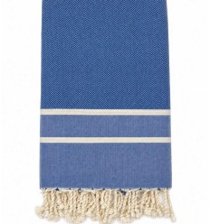 Fouta chevron bleu