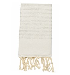 Fouta plate blanche avec lurex