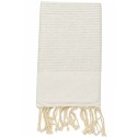Fouta plate blanche avec lurex