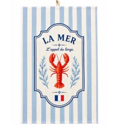 Torchon de cuisine en coton crêpe La Mer