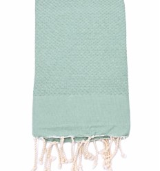 fouta nid d'abeille unie vert céladon- FOUTA TUNISIA