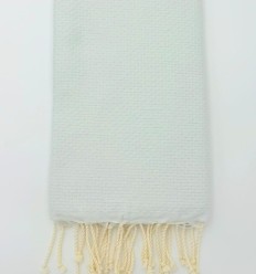 fouta nid d'abeille unie bleu clair- FOUTA TUNISIA