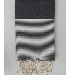 honeycomb charcoal gray fouta