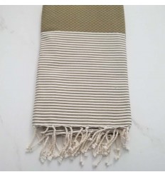 Beach towel honeycomb military green