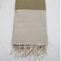 Beach towel honeycomb military green