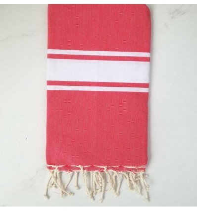 fouta plate rouge anglais