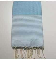 Beach towel honeycomb blue azurin