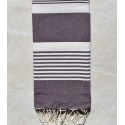 Grande fouta violet d'évèque avec rayures