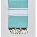 beach towel flat  green waterfall White strip