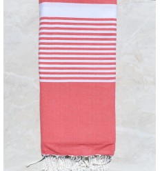 medium sunkist coral throw