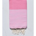 Fouta nid d'abeille recyclée rose clair