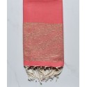 Fouta lurex rose fraise