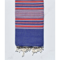 Arabesque bleu jean et rouge anglais