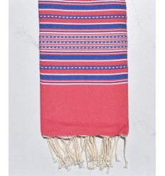  Arabesque pink and blue fouta