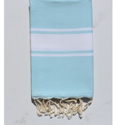  Flat light azure blue fouta