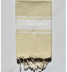 beach towel flat yellow, pale white