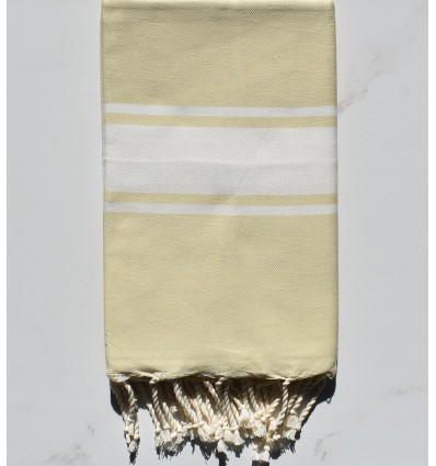 beach towel flat yellow, pale white