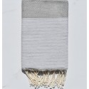 Nid d'abeille gris pinchard avec rayures