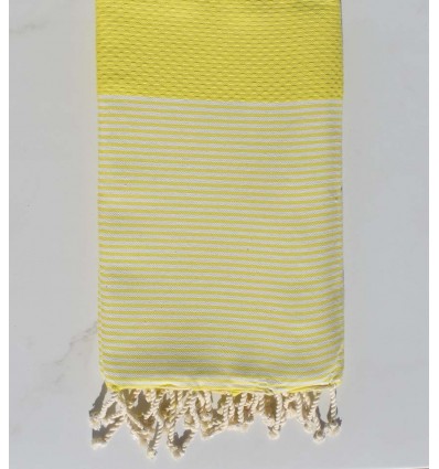 Beach towel Honeycomb yellow chartreuse