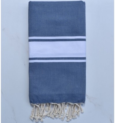 toalha de praia plana azul turquin meios
